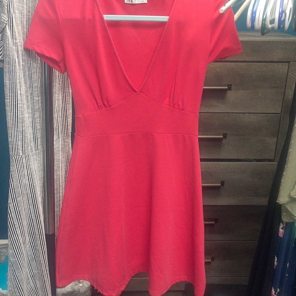 Zara, coral color,size small dress